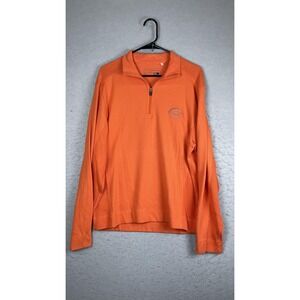 Chicago Bears Sweater Mens Medium Orange NFL Football Cutter & Buck Quarter Zip